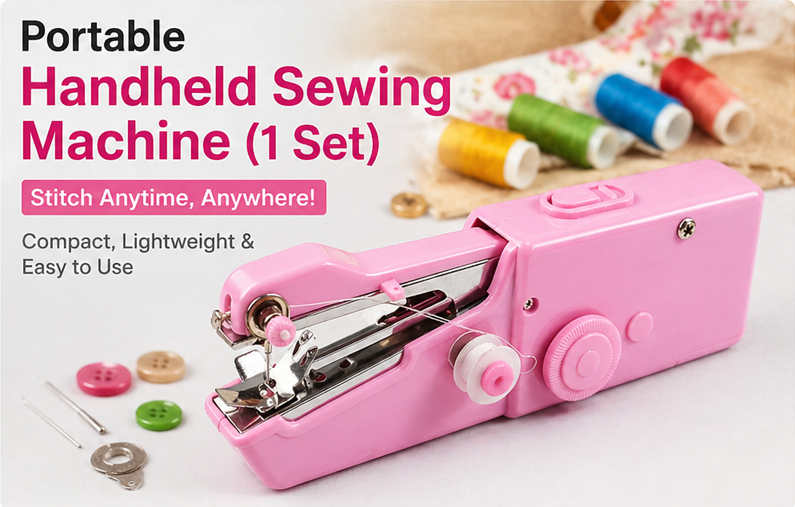 Portable Handheld Sewing Machine (1 Set) – Mini Electric Stitch Machine for Quick Repairs
