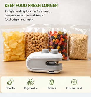 Mini 2-in-1 Bag Sealer & Cutter (USB Rechargeable)