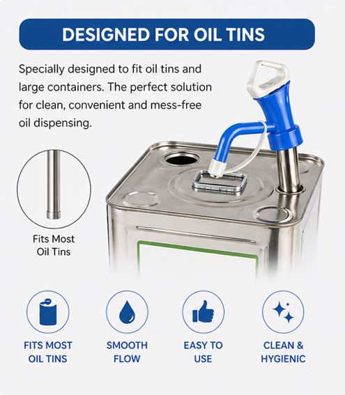 Stainless Steel Manual Oil Pump for Tin Containers